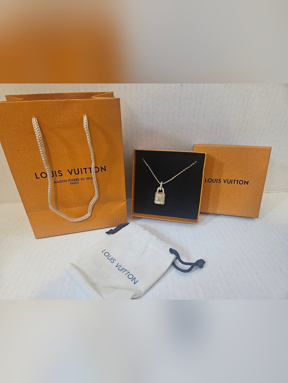 Gold Padlock Pendant Necklace - Gold